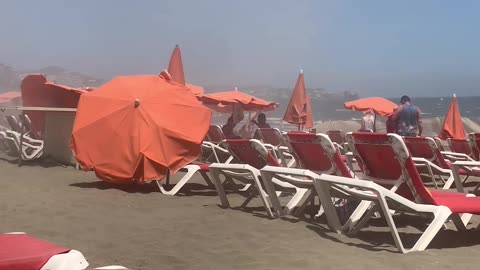 Wind Wreaks Havoc on Beach