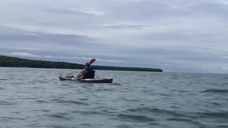 Friends out for a kayak ride