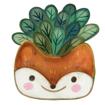 Flowerpot with a fox