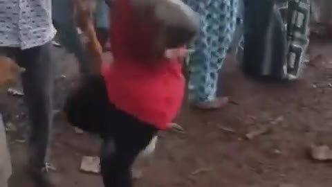 Funny shuffle dancer