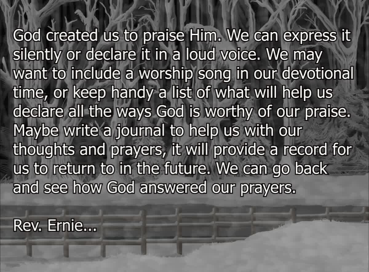 Daily Message from Rev. Ernie, Feb. 5 2022