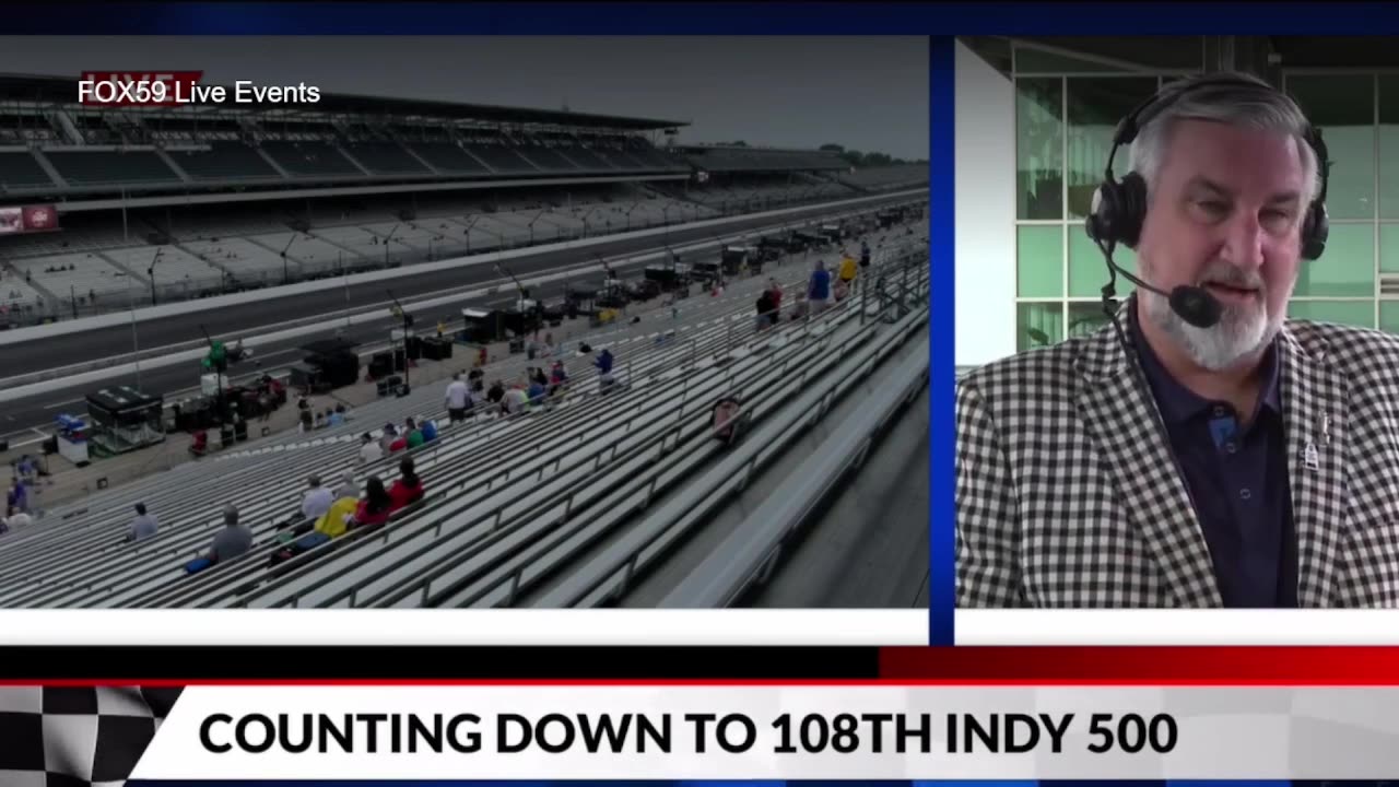 May 26, 2024 - Indiana Gov. Eric Holcomb 5 Hours Before the Scheduled Start of Indy 500