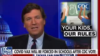 Tucker responds CDC covid quacckines to the Childhood Vaccination Schedule