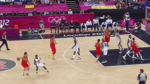 This is an indoor basketball game