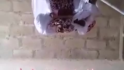 African magician Sitting On Air