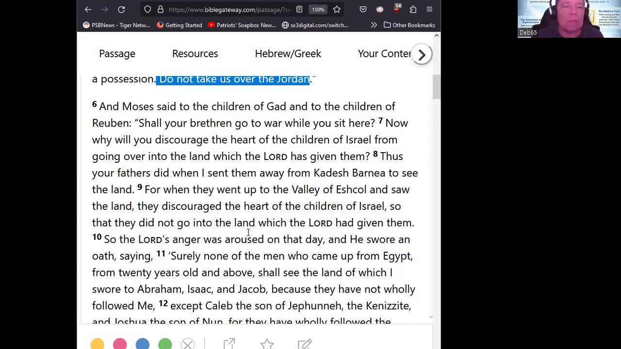 Journey Through The Bible -- 118 -- Reuben Gad And Half Tribe Of Manasseh Stay East Of The Jordan