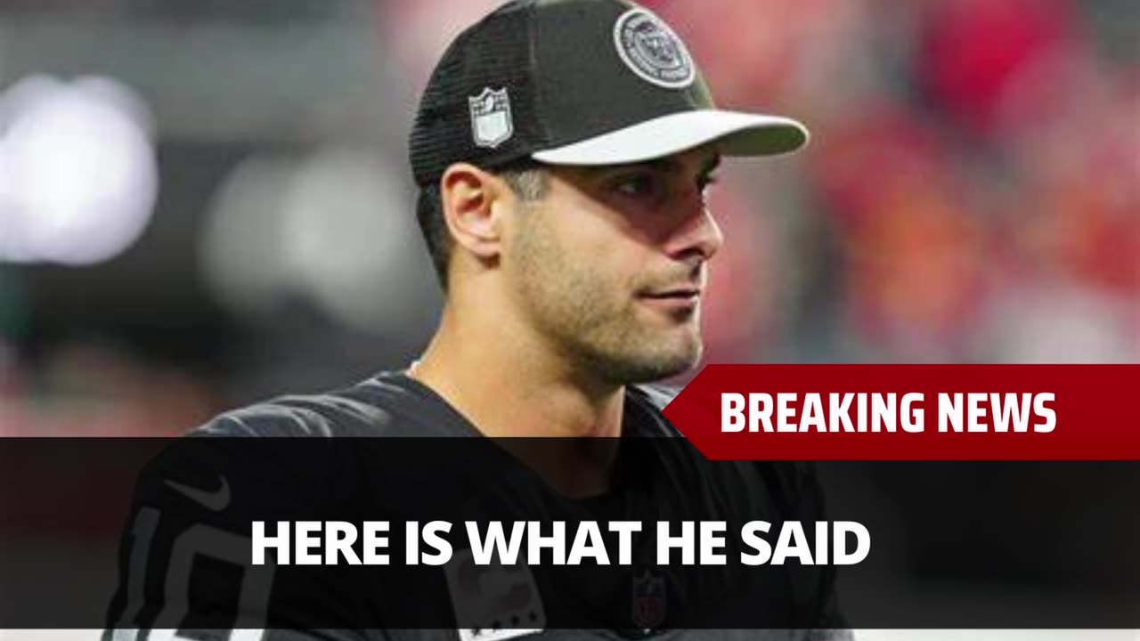 Jimmy G Speaks Out On Suspension