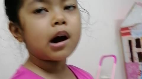 Cute and funny beby susanna angry with dad