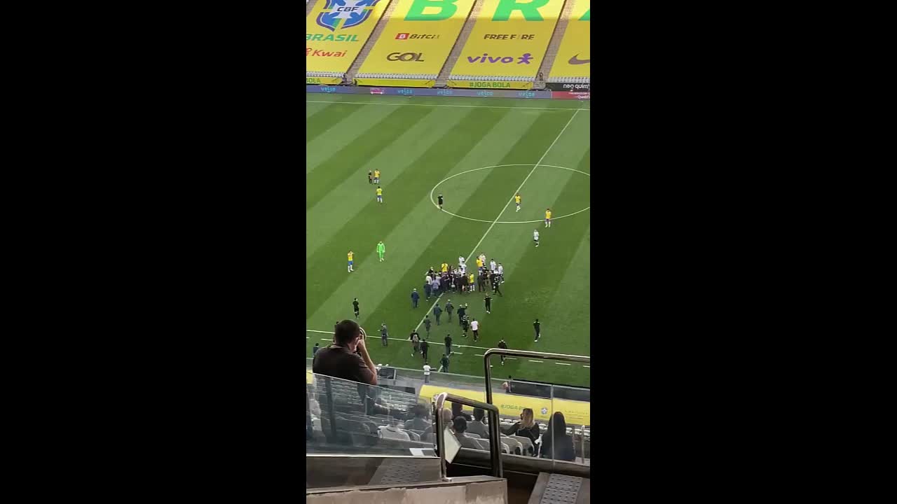 Brazilian Authorities Storm Field To Detain 4 Argentinian Players Over Covid Rules