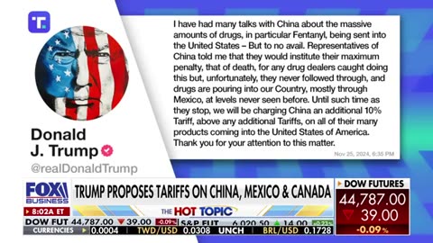 Trump promises massive tariff hikes on goods from Mexico, Canada and China on Day 1