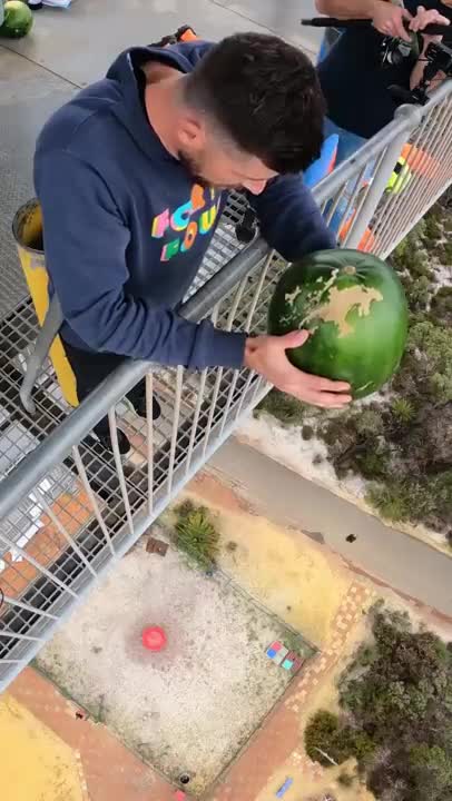 Watermelon Vs World’s Largest Exercise Ball