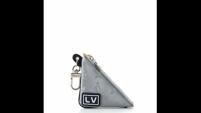 Louis Vuitton Triangle Key Pouch Limited Edition Titanium Monogram Canvas