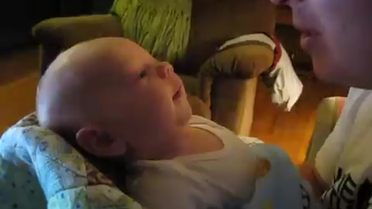 cooing baby singing