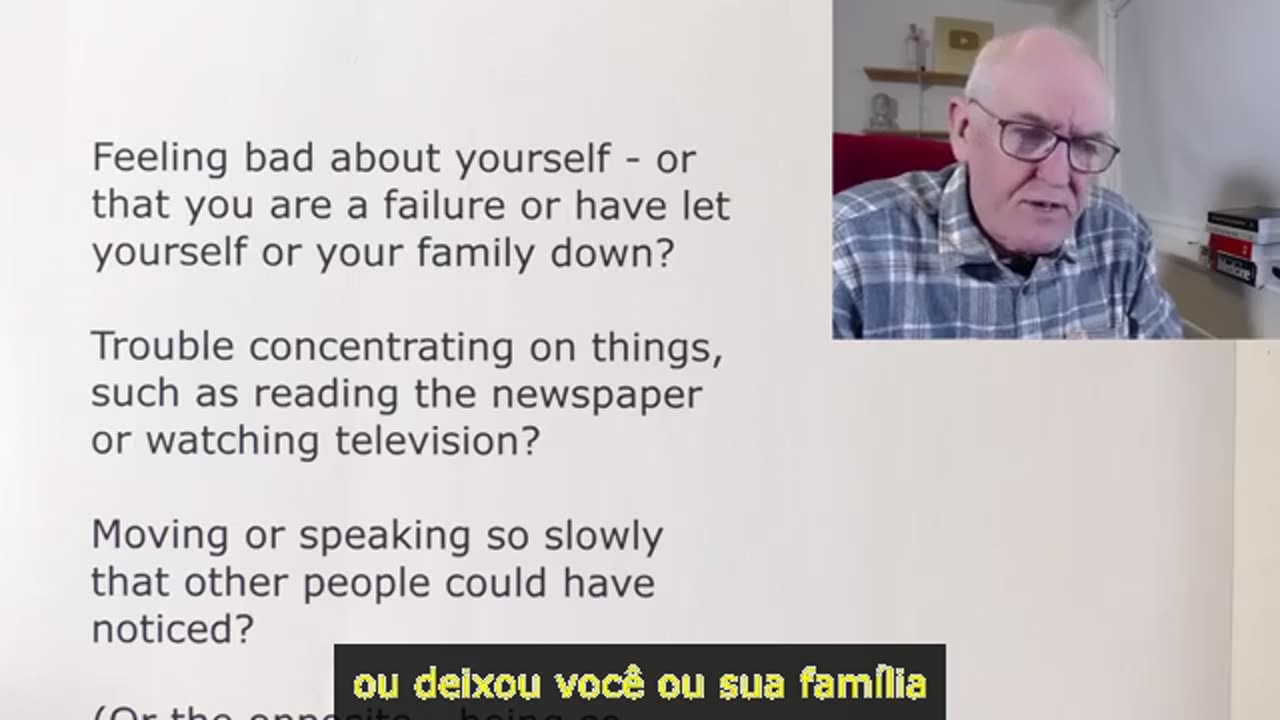 Depressão, níveis elevados