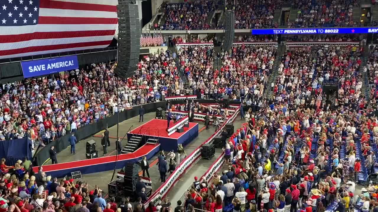 Trump calls Biden an "enemy of the state" at his rally