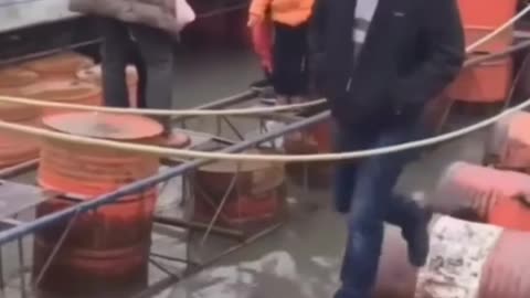 Amazing play on water gallons, fun way to enjoy