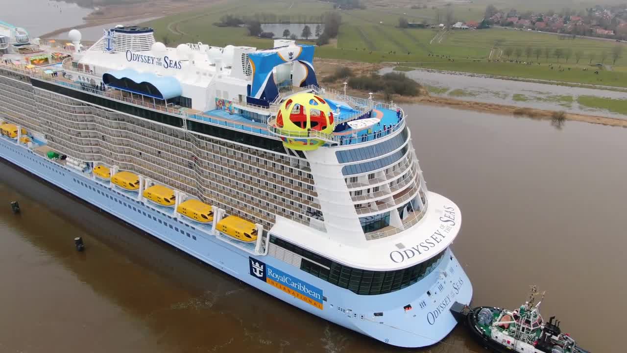 Ship Launch of Cruise Ship ODYSSEY OF THE SEAS at Meyer Werft Shipyard