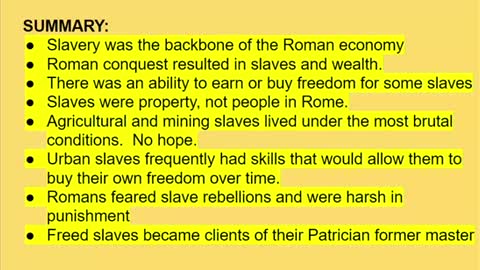 Roman Slavery