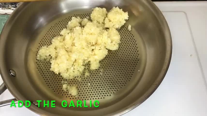 Put The Chopped Garlic In The Pan And Cook