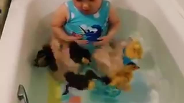 Baby bathtime