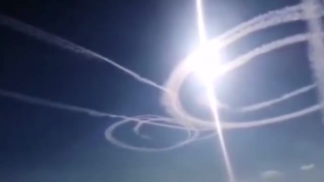 Russian Air Force draws a giant penis in the sky over Crimea...