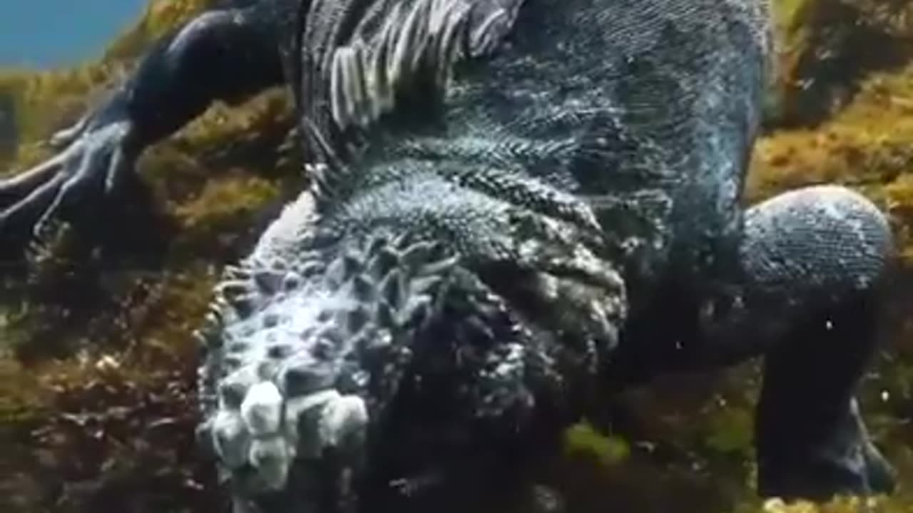 News Break: Not sure if Galapagos sea iguana or young Godzilla.