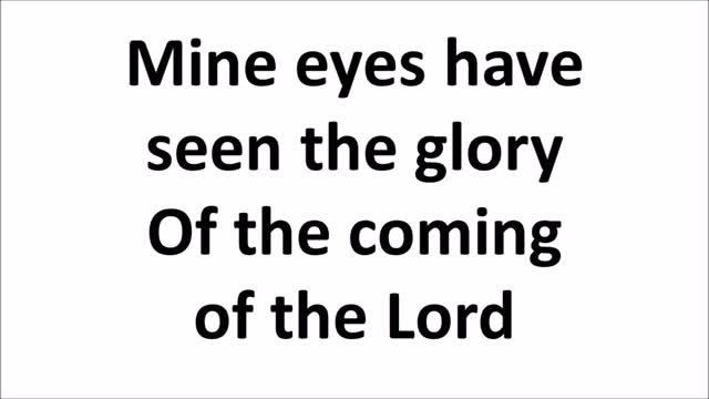 Battle Hymn of the Republic Glory Glory Hallelujah