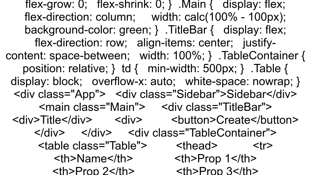 How can I stop a table from expanding beyond the size of its container div and scroll instead