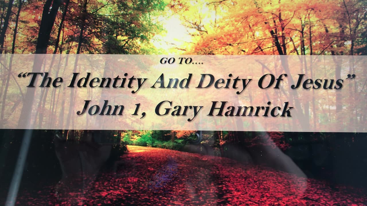 Nov 3, 2024 The Identity and Deity of Jesus