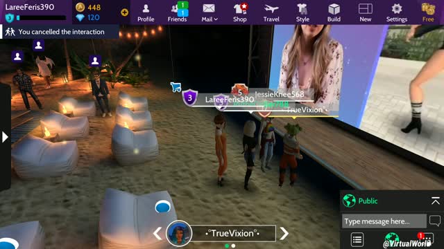 Beach Party And Live Watching TV Show - 3D Virtual Entertainment