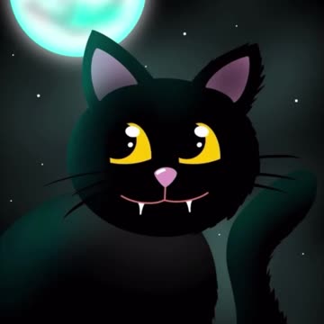 Black cat | Learn Procreate