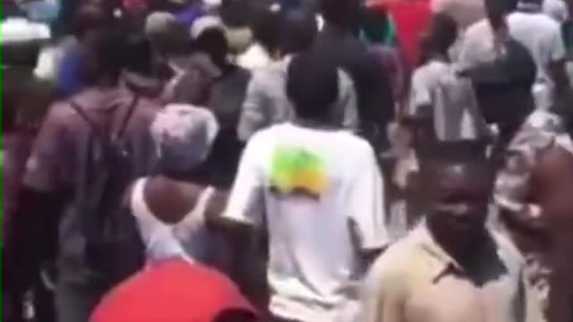 Footage of pro-Russian protest in Haiti