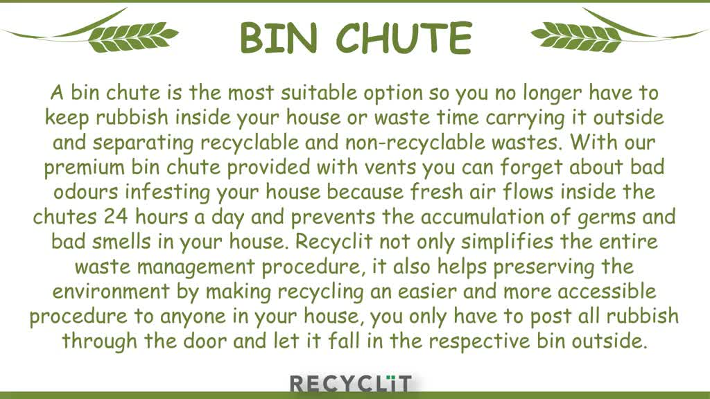 Recyclit for Trash Chute and Refuse Chute