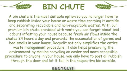 Recyclit for Trash Chute and Refuse Chute