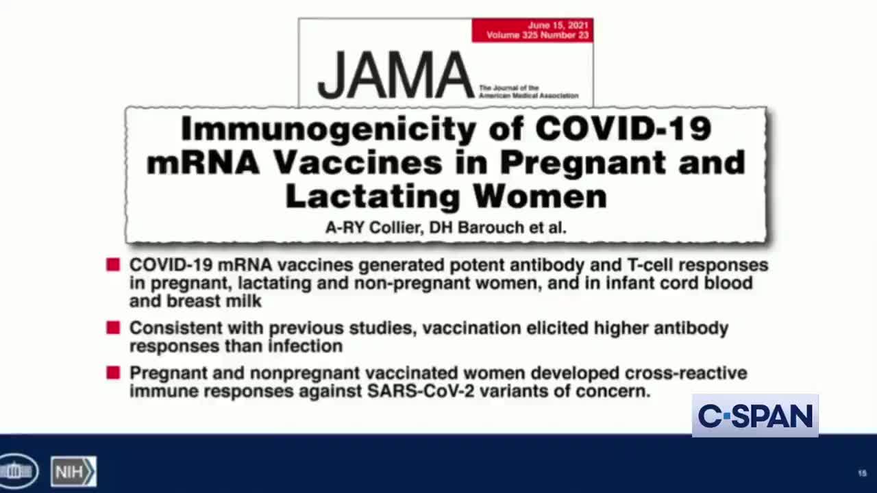 Dr. Fauci urges Pregnant Mothers to get Vaccinated & Women planning to get Pregnant