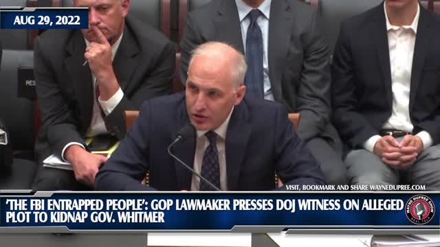 GOP Lawmaker Presses DOJ Witness On Alleged Plot To Kidnap Gov. Whitmer