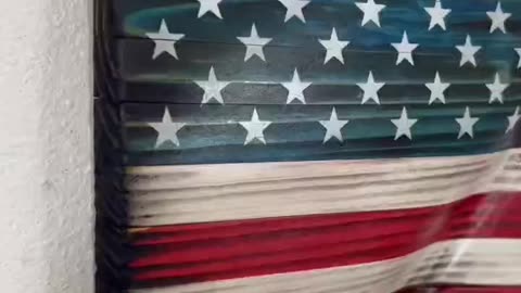 Wooden American Flag w/ WWII Portrait