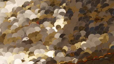 Copper slice of abstract art