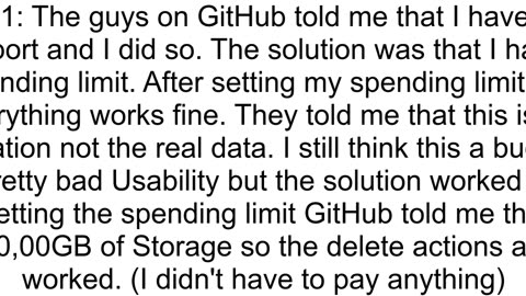 GitHub Actions quotYou39ve used 100 of included services for GitHub Storage GitHub Actions and Pack