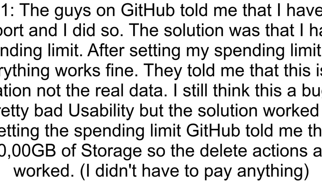 GitHub Actions quotYou39ve used 100 of included services for GitHub Storage GitHub Actions and Pack