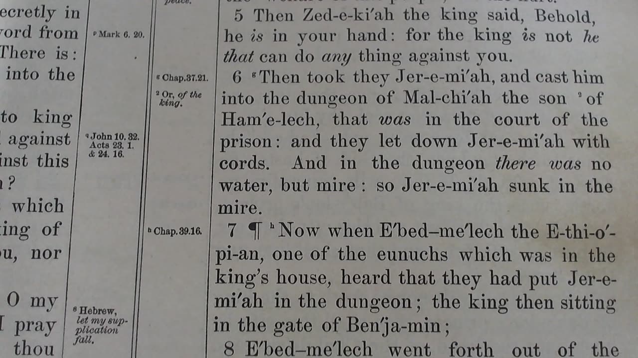 Ebed-Melech saves Jeremiah