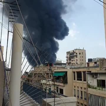 Happening now in Beirut: Large blaze erupts month after explosion