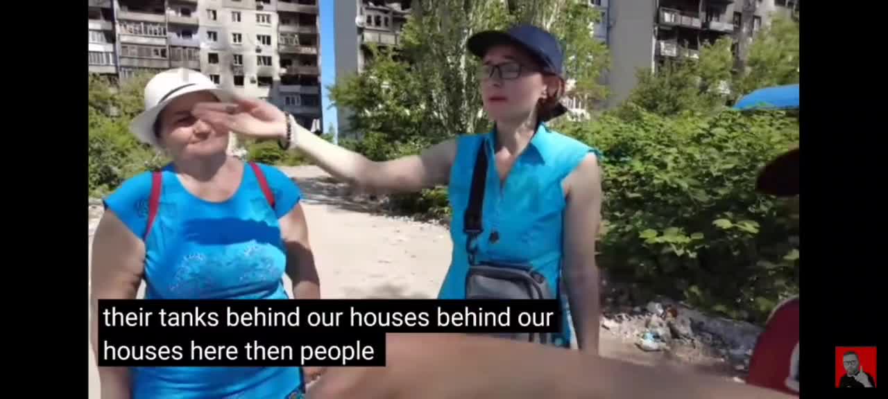 residents on how ukrainian army put tanks & Howitzers beside their homes