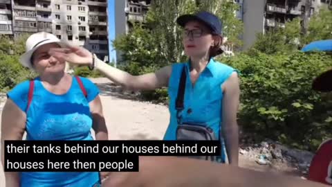 residents on how ukrainian army put tanks & Howitzers beside their homes