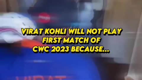 Virat Kohli is not playing match