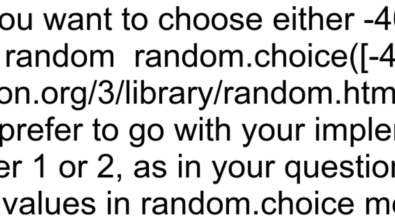 How to choose randomly between two values