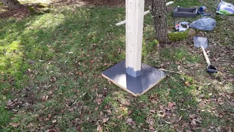 Bird feeder build DiY wood post troth Large PA Pennsylvania (11 2018)