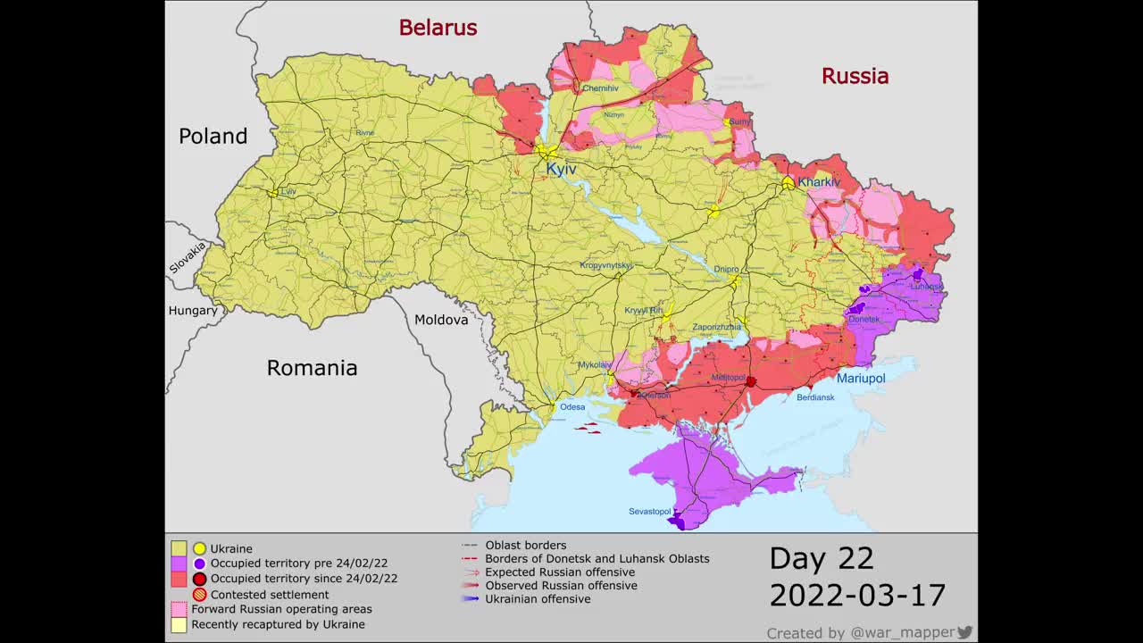 Ukraine War: Situation on the Ground - Feb. 24th to Apr. 7th