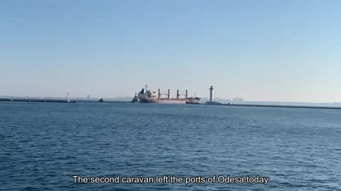 A second caravan with Ukrainian grain left the ports of Odessa today.