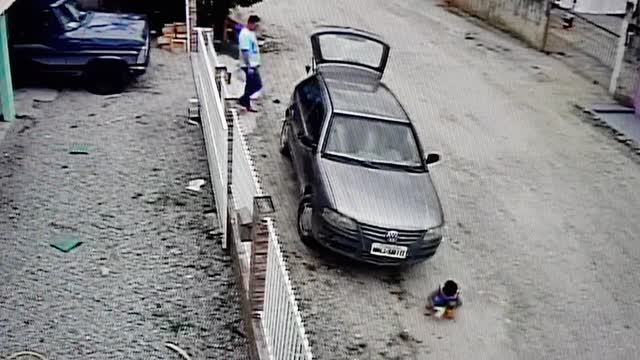 Boy Miraculously Escapes Uninjured from Car Running Him Over